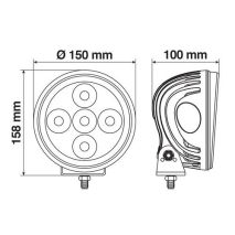 ΠΡΟΒΟΛΕΑΣ ANGEL-LED 9-36V 7LED 4.800LM 6.500K 150mm 2 ΛΕΙΤΟΥΡΓΙΩΝ ΑΔΙΑΒΡΟΧΟΣ 1ΤΕΜ. Auto Moto Tyres 