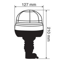 ΦΑΡΟΣ RL-8 12V/24V 3 ΧΡΗΣΕΩΝ 12LED ΒΙΔΩΤΟΣ ΕΛΑΣΤΙΚΟΣ ΠΟΡΤΟΚΑΛΙ 210x127mm Auto Moto Tyres 