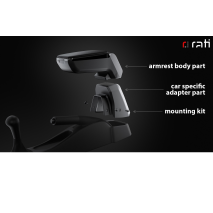 ΤΕΜΠΕΛΗΣ ΑΥΤΟΚΙΝΗΤΟΥ ARMSTER S ΓΙΑ SEAT LEON (+ ΚΑΛΩΔΙΟ 12V) 2020+  ΣΕ ΜΑΥΡΟ ΧΡΩΜΑ RATI - 1 ΤΕΜ. Auto Moto Tyres 