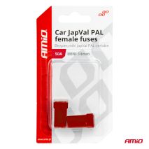ΑΣΦΑΛΕΙΕΣ JapVal PAL ΜΙΝΙ 14mm ΘΗΛΥΚΕΣ 50A ΣΕ ΚΟΚΚΙΝΟ ΧΡΩΜΑ AMIO - 2 Τεμ. Auto Moto Tyres 