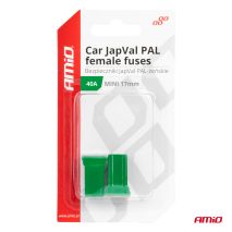 ΑΣΦΑΛΕΙΕΣ JapVal PAL ΜΙΝΙ 17mm ΘΗΛΥΚΕΣ 40A ΣΕ ΠΡΑΣΙΝΟ ΧΡΩΜΑ AMIO - 2 Τεμ. Auto Moto Tyres 