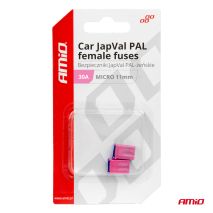 ΑΣΦΑΛΕΙΕΣ JapVal PAL ΜICRO 11mm ΘΗΛΥΚΕΣ 30A ΣΕ ΡΟΖ ΧΡΩΜΑ AMIO - 2 Τεμ. Auto Moto Tyres 