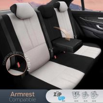 ΚΑΛΥΜΜΑΤΑ ΚΑΘΙΣΜΑΤΩΝ OTOM SWAN 503 BEIGE ΜΑΥΡΟ/ΜΠΕΖ ΛΙΝΟ & ΔΕΡΜΑΤΙΝΗ SETΑΜΙΟ - 1 σετ. Auto Moto Tyres 