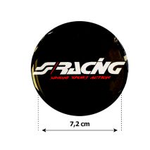 SIMONI RACING ΑΥΤΟΚΟΛΛΗΤΑ ΖΑΝΤΩΝ 7,2 cm ΛΕΥΚΟ/ΚΟΚΚΙΝΟ/ΜΑΥΡΟ ΣΜΑΛΤΟΥ - 4 ΤΕΜ. Auto Moto Tyres 
