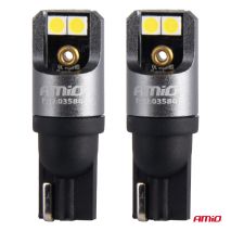 ΛΑΜΠΑΚΙΑ T10 W5W 12/24V 6.000K 4xSMD LED FULL CAN-BUS ΛΕΥΚΟ 3030 PRO SERIES AMIO - 2 Τεμ. Auto Moto Tyres 