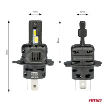 ΛΑΜΠΕΣ LED H4 12V 44W 6.500K 3.936lm CSP X4 SERIES AVIATOR PLUG & PLAY ΑΜΙΟ - 2 ΤΕΜ. Auto Moto Tyres 