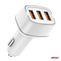 ΦΟΡΤΙΣΤΗΣ ΑΝΑΠΤΗΡΑ 12/24V ΜΕ 3 ΘΥΡΕΣ USB-C+2xUSB 32W 5V/3AQC ΤΑΧΕΙΑΣ ΦΟΡΤΙΣΗΣ ΛΕΥΚΟΣ ΑΜΙΟ - 1 ΤΕΜ. Auto Moto Tyres 