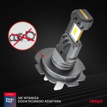 ΛΑΜΠΕΣ LED H7/Η18 12V 60W 6.000K 5.600lm +400% LED CAN-BUS HYBRID SERIES AMIO - 2 ΤΕΜ. Auto Moto Tyres 