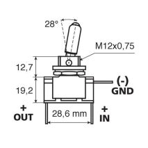 ΔΙΑΚΟΠΤΗΣ ΑΕΡΟΠΟΡΙΚΟΥ ΤΥΠΟΥ 2 ΘΕΣΕΩΝ 12,2mm 12V 20A ΜΕ LED ΠΡΑΣΙΝΟ Auto Moto Tyres 
