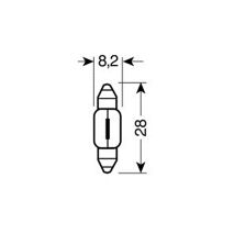 ΛΑΜΠΑ ΣΩΛΗΝΩΤΗ 5W/12V SV7-8 8X28mm Auto Moto Tyres 
