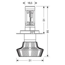 H4 10-30V 6.500K 4.000lm 25W P43t HALO LED 16LED ZES CHIPS 1ΤΕΜ. Auto Moto Tyres 
