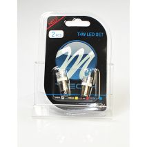 T4W 12V 1W BA9s (ΜΙΝΙΟΝ) LED 1xHP ΛΕΥΚΟ BLISTER 2ΤΕΜ. Auto Moto Tyres 