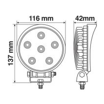 ΠΡΟΒΟΛΕΑΣ ΕΡΓΑΣΙΑΣ ΣΤΡΟΓΓΥΛΟΣ  WL-16 - 6 LED 18W 10-30V (137x116x42 mm) BASIC LINE - 1 ΤΕΜ. Auto Moto Tyres 