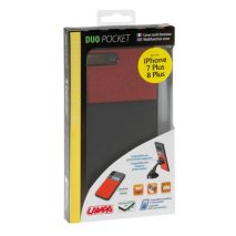 APPLE iPHONE 7 PLUS ΚΑΙ 8 PLUS ΘΗΚΗ ΚΙΝΗΤΟΥ DUO POCKET ΜΑΥΡΟ-ΚΟΚΚΙΝΟ ΜΑΓΝΗΤΙΚΗ SILVER LINE Auto Moto Tyres 