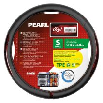 ΚΑΛΥΜΜΑ ΤΙΜΟΝΙΟΥ ΦΟΡΤΗΓΟΥ PEARL RED ΔΕΡΜΑΤΙΝΗ ΜΑΥΡΟ/ΚΟΚΚΙΝΟ (S) 42-44cm ΟΙΚΟΛΟΓΙΚΟ ΚΑΙ ΑΟΣΜΟ Auto Moto Tyres 