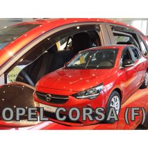 ΑΝΕΜΟΘΡΑΥΣΤΕΣ ΓΙΑ OPEL CORSA F 5D 2019+ / PEUGEOT 208 5D 2019+ ΣΕΤ ΑΥΤΟΚΙΝΗΤΟΥ ΑΠΟ ΕΥΚΑΜΠΤΟ ΦΙΜΕ ΠΛΑΣΤΙΚΟ HEKO - 4 ΤΕΜ. Auto Moto Tyres 