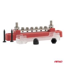 ΜΠΑΡΑ ΚΑΛΩΔΙΩΝ / ΤΕΡΜΑΤΙΚΟ 6 ΘΕΣΕΩΝ max 48V​ ΚΟΚΚΙΝΟ AMIO - 1 Τεμ. Auto Moto Tyres 