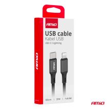 ΚΑΛΩΔΙΑ ΦΟΡΤΙΣΗΣ ΚΑΙ ΜΕΤΑΦΟΡΑΣ ΔΕΔΟΜΕΝΩΝ USB TYPE C ΣΕ APPLE LIGHTING 100CM 20W ΜΑΥΡΟ ΑΜΙΟ - 1 ΤΕΜ. Auto Moto Tyres 