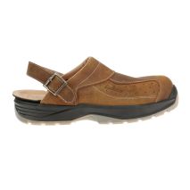 Πιστοποιημένα Παπούτσια Ασφαλείας Εργασίας σε στυλ Σαμπό Premium Tucson από την Euroroutier σε μέγεθος EU44/UK10 σε Καφέ Χρώμα και Λουράκι Αστραγάλου Auto Moto Tyres 