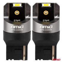 ΛΑΜΠΑΚΙΑ W21W 12/24V 6.000K 2SMD LED FULL CAN-BUS ΛΕΥΚΑ PRO SERIES AMIO - 2 Τεμ. Auto Moto Tyres 