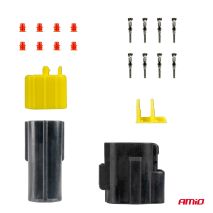 ΦΙΣΑ ΣΥΝΔΕΣΗΣ ΜΕ ΥΠΟΔΟΧΗ 4 PIN Φ2,2mm ΑΔΙΑΒΡΟΧΗ AMIO - 1 τεμ. Auto Moto Tyres 