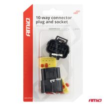ΦΙΣΑ ΣΥΝΔΕΣΗΣ ΜΕ ΥΠΟΔΟΧΗ 10 PIN Φ2,2mm ΑΔΙΑΒΡΟΧΗ AMIO - 1 τεμ. Auto Moto Tyres 