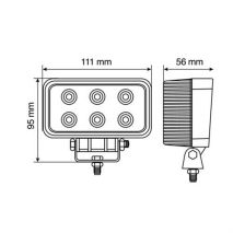 ΠΡΟΒΟΛΕΑΣ ΕΡΓΑΣΙΑΣ WL-2 18W 1200LM  ΜΕ 6 LED ΚΑΡΦΙ 10-30V/21W 6.000K (111 x 95 x 56 mm) -1ΤΕΜ. Auto Moto Tyres 
