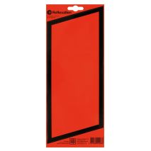 ΑΝΑΚΛΑΣΤΙΚΟ ΑΥΤΟΚΟΛΛΗΤΟ ΚΟΚΚΙΝΟ ΜΕ ΜΑΥΡΟ ΠΕΡΙΓΡΑΜΜΑ 120x307mm - 1 ΤΕΜ. Auto Moto Tyres 