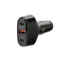 ΦΟΡΤΙΣΤΗΣ ΑΝΑΠΤΗΡΑ 12/24V MAX 40W ΜΕ 1 ΘΥΡΑ USB A & 2 ΘΥΡΕΣ USB C FAST CHARGE ΜΑΥΡΟΣ ROCKET 3 PRO LAMPA - 1 TEM. Auto Moto Tyres 