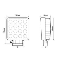 ΠΡΟΒΟΛΕΑΣ ΕΡΓΑΣΙΑΣ 9/32V 48W 16LED 2400lm 6.000K ΔΙΑΘΛΑΣΗΣ (WIDE BEAM) 128x108mm WL-31 LAMPA - 1 ΤΕΜ Auto Moto Tyres 
