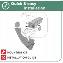 Ολοκληρωμένος Τεμπέλης Καθίσματος ARMSTER 3 PLUG & PLAY για Dacia Sandero LHD 2020+ (με Εργοστασιακό Υποβραχιόνιο) από Πλαστικό και Vegan Δέρμα σε Μαύρο Χρώμα RATI - 1 τεμ. Auto Moto Tyres 