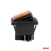 ΔΙΑΚΟΠΤΗΣ ON/OFF 4 ΕΠΑΦΩΝ 20A 12/24V ΚΙΤΡΙΝΟΣ ΦΩΤΙΣΜΟΣ ΟΡΘΟΓΩΝΙΟΣ ΑΜΙΟ - 1 ΤΕΜ. Auto Moto Tyres 