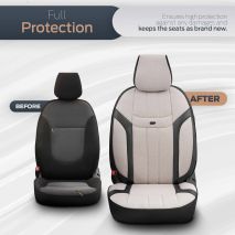 ΚΑΛΥΜΜΑΤΑ ΚΑΘΙΣΜΑΤΩΝ OTOM SWAN 503 BEIGE ΜΑΥΡΟ/ΜΠΕΖ ΛΙΝΟ & ΔΕΡΜΑΤΙΝΗ SETΑΜΙΟ - 1 σετ. Auto Moto Tyres 