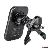 ΒΑΣΗ ΣΤΗΡΙΞΗΣ ΚΙΝΗΤΟΥ ΓΙΑ ΑΕΡΑΓΩΓΟ ΜΑΓΝΗΤΙΚΗ ΜΕ ΑΣΥΡΜΑΤΗ ΦΟΡΤΙΣΗ QUICK CHARGE QI2 15W 360° AMIO - 1 Τεμ. Auto Moto Tyres 