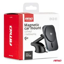 ΒΑΣΗ ΣΤΗΡΙΞΗΣ ΚΙΝΗΤΟΥ ΓΙΑ ΤΖΑΜΙ/ΤΑΜΠΛΟ ΜΑΓΝΗΤΙΚΗ ΜΕ ΑΣΥΡΜΑΤΗ ΦΟΡΤΙΣΗ QUICK CHARGE QI2 15W 360° AMIO - 1 Τεμ. Auto Moto Tyres 