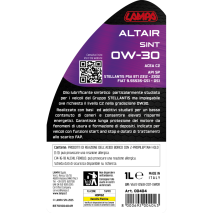 ΛΑΔΙ ΚΙΝΗΤΗΡΑ 0W30 ΣΥΝΘΕΤΙΚΟ ALTAIR SINT ACEA 2 /API SP /STELLANTIS PSA B71 2312-2302 1LT LAMPA - 1 τεμ. Auto Moto Tyres 
