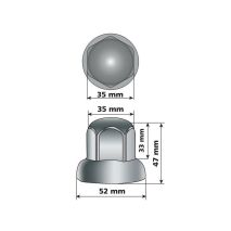 ΚΑΠΑΚΙΑ ΠΑΞΙΜΑΔΙΩΝ/ΜΠΟΥΛΟΝΙΩΝ ΦΟΡΤΗΓΟΥ INOX (STAINLESS STEEL) 32mm LAMPA - 500 ΤΕΜ. Auto Moto Tyres 