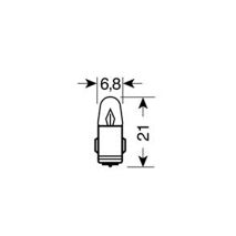 ΛΑΜΠΑΚΙΑ ΜΙΝΙΟΝ (J) 12V/2W BA7s ΜΩΒ 21mm Auto Moto Tyres 