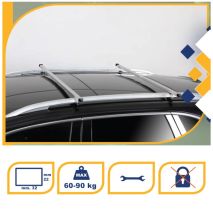 ΜΠΑΡΕΣ ΟΡΟΦΗΣ ΑΛΟΥΜΙΝΙΟΥ ΤΗΛΕΣΚΟΠΙΚΕΣ RAPID 85-135 CM Κ39 (STANDARD RAILING) - 2 ΤΕΜ. Auto Moto Tyres 