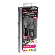 ΦΟΡΤΙΣΤΗΣ ΑΝΑΠΤΗΡΑ 12/24V ΜΕ 1 USB TYPE-C 3000mA ΜΕ ΚΑΛΩΔΙΟ 100cm FAST CHARGER SILVER LINE Auto Moto Tyres 
