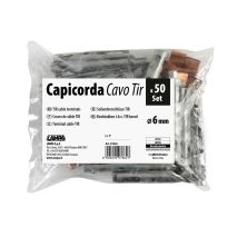 ΤΕΡΜΑΤΙΚΑ ΚΑΛΩΔΙΩΝ & ΣΥΡΜΑΤΟΣΧΟΙΝΩΝ ΓΙΑ ΜΟΥΣΑΜΑΔΕΣ ΚΑΡΟΤΣΑΣ TIR 6mm  LAMPA - 50ΤΕΜ. Auto Moto Tyres 