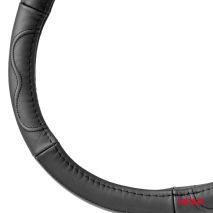 ΚΑΛΥΜΜΑ ΤΙΜΟΝΙΟΥ ΑΠΟ ΤΕΧΝΟΔΕΡΜΑ 44-46CM SWC-49-ΧΧL ΣΕ ΜΑΥΡΟ ΧΡΩΜΑ ΜΕ ΜΑΥΡΕΣ ΡΑΦΕΣ AMIO - 1 ΤΕΜ. Auto Moto Tyres 