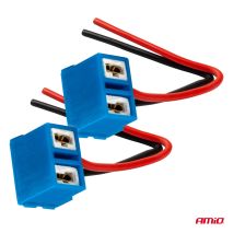 ΦΙΣΑ ΚΕΡΑΜΙΚΗ 12/24V ΓΩΝΙΑ ΓΙΑ ΛΑΜΠΕΣ ΑΛΟΓΟΝΟΥ H7  ΜΕ ΚΑΛΩΔΙΟ ΑΜΙΟ - 2 ΤΕΜ. Auto Moto Tyres 