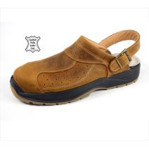 Πιστοποιημένα Παπούτσια Ασφαλείας Εργασίας σε στυλ Σαμπό Premium Tucson από την Euroroutier σε μέγεθος EU42/UK8 σε Καφέ Χρώμα και Λουράκι Αστραγάλου Auto Moto Tyres 