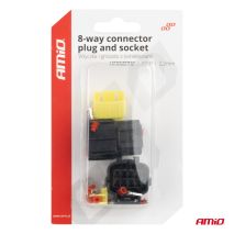 ΦΙΣΑ ΣΥΝΔΕΣΗΣ ΜΕ ΥΠΟΔΟΧΗ 8 PIN Φ2,2mm ΑΔΙΑΒΡΟΧΗ AMIO - 1 τεμ. Auto Moto Tyres 