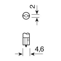 ΛΑΜΠΑΚΙ LED T3 24V W2x4.6d (Λευκό) Auto Moto Tyres 