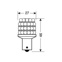 ΛΑΜΠΑ ΜΟΝΟΠΟΛΙΚΗ 36 LED ΠΟΡΤΟΚΑΛΙ 12V Auto Moto Tyres 