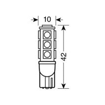 T10 W5W 12V W2,1x9,5d 80lm HYPER-LED39 ΛΕΥΚΟ 13SMDx3chips (ΔΙΠΛΗΣ ΠΟΛΙΚΟΤΗΤΑΣ) BLISTER 2ΤΕΜ. Auto Moto Tyres 