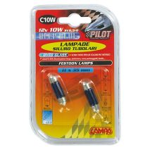 ΛΑΜΠΑΚΙΑ ΠΛΑΦΟΝΙΕΡΑΣ C10W 12V 10W SV8,5-8 (11x35mm) BLUE DYED-GLASS BLISTER - 2 ΤΕΜ. Auto Moto Tyres 