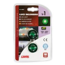 Φώτα Ογκου Φορτηγού 24V 1 Led 2τεμ Πράσινα V-1 Auto Moto Tyres 